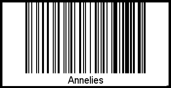Der Voname Annelies als Barcode und QR-Code
