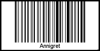 Annigret als Barcode und QR-Code