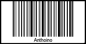 Barcode des Vornamen Anthoino