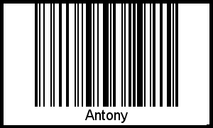Barcode des Vornamen Antony