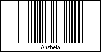 Interpretation von Anzhela als Barcode