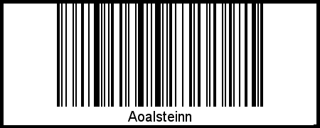 Aoalsteinn als Barcode und QR-Code