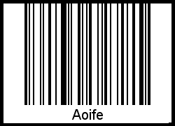 Barcode des Vornamen Aoife