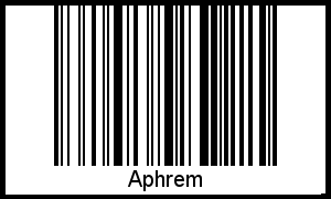 Barcode des Vornamen Aphrem