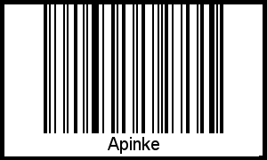 Der Voname Apinke als Barcode und QR-Code