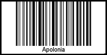 Apolonia als Barcode und QR-Code
