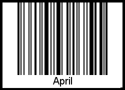 Barcode des Vornamen April