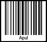 Apul als Barcode und QR-Code