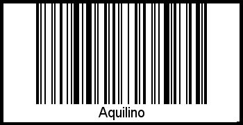 Barcode des Vornamen Aquilino
