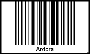 Barcode des Vornamen Ardora