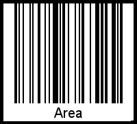 Der Voname Area als Barcode und QR-Code