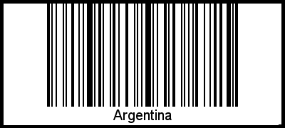 Argentina als Barcode und QR-Code