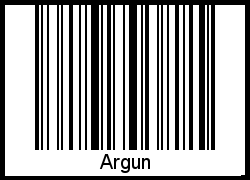 Barcode des Vornamen Argun