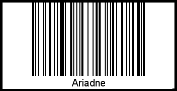 Der Voname Ariadne als Barcode und QR-Code