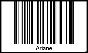 Ariane als Barcode und QR-Code