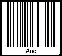 Der Voname Aric als Barcode und QR-Code