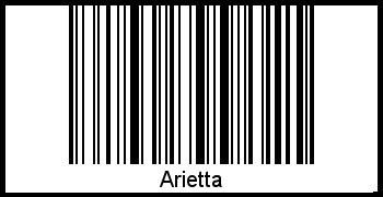 Barcode des Vornamen Arietta