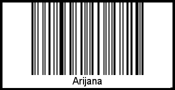 Arijana als Barcode und QR-Code