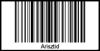Arisztid als Barcode und QR-Code