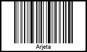 Barcode des Vornamen Arjeta