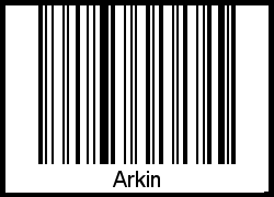 Der Voname Arkin als Barcode und QR-Code