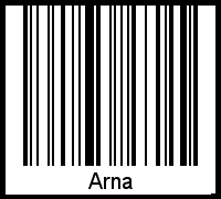 Interpretation von Arna als Barcode