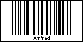 Barcode des Vornamen Arnfried