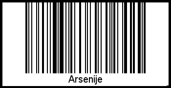 Barcode des Vornamen Arsenije
