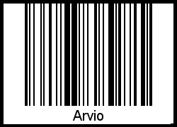 Barcode des Vornamen Arvio
