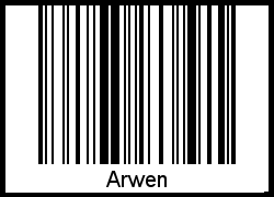 Barcode des Vornamen Arwen