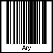 Barcode des Vornamen Ary
