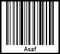 Interpretation von Asaf als Barcode