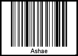 Der Voname Ashae als Barcode und QR-Code