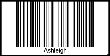 Der Voname Ashleigh als Barcode und QR-Code
