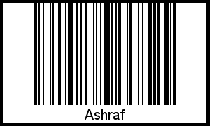 Interpretation von Ashraf als Barcode