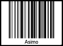 Interpretation von Asimo als Barcode