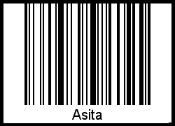 Der Voname Asita als Barcode und QR-Code