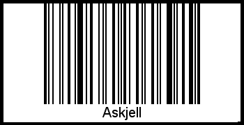 Barcode des Vornamen Askjell
