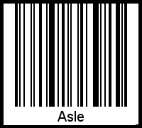 Barcode des Vornamen Asle