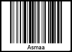 Barcode des Vornamen Asmaa