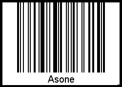 Asone als Barcode und QR-Code