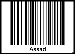 Barcode des Vornamen Assad