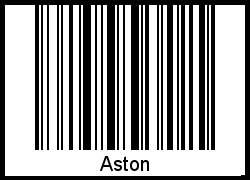 Der Voname Aston als Barcode und QR-Code
