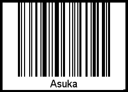Asuka als Barcode und QR-Code