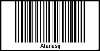 Interpretation von Atanasij als Barcode
