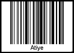Interpretation von Atiye als Barcode
