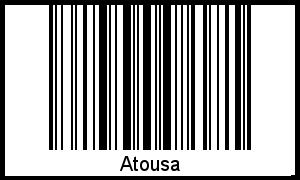 Interpretation von Atousa als Barcode