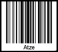 Barcode des Vornamen Atze