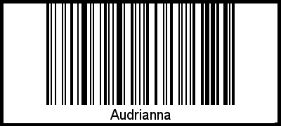 Barcode des Vornamen Audrianna