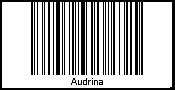 Der Voname Audrina als Barcode und QR-Code